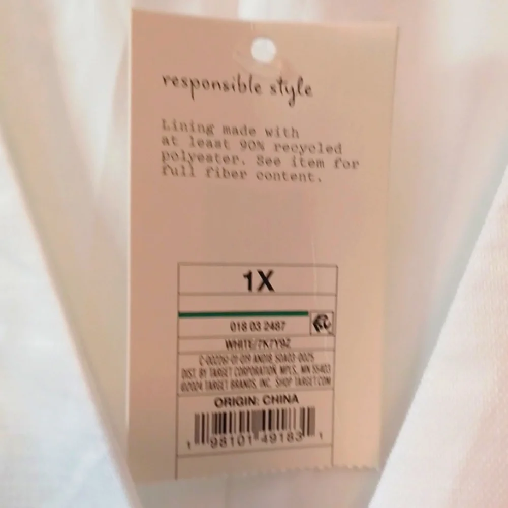 *NWT* A New Day White Mini Vest Dress Sz 1x - Picture 4 of 6